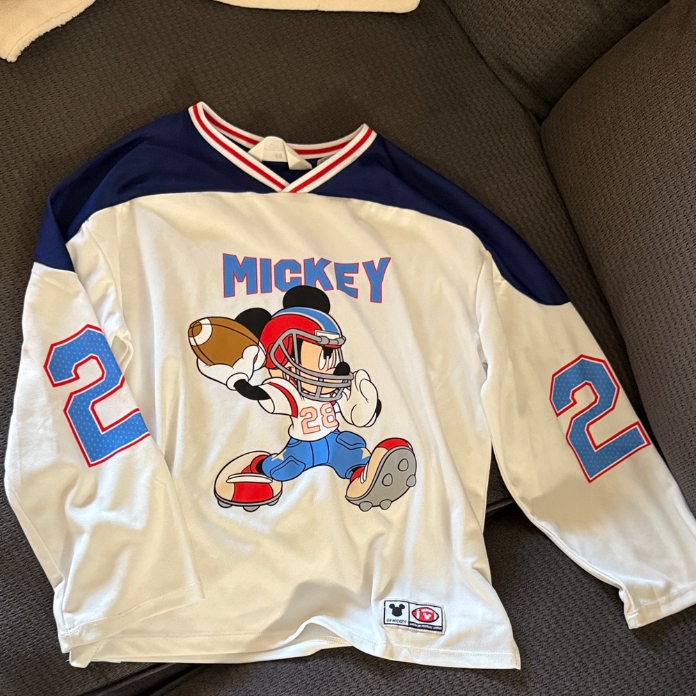 H&M White and Blue Mickey Kids Jersey
